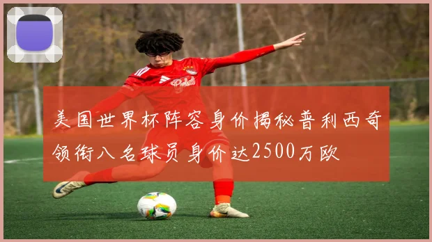 美国世界杯阵容身价揭秘普利西奇领衔八名球员身价达2500万欧